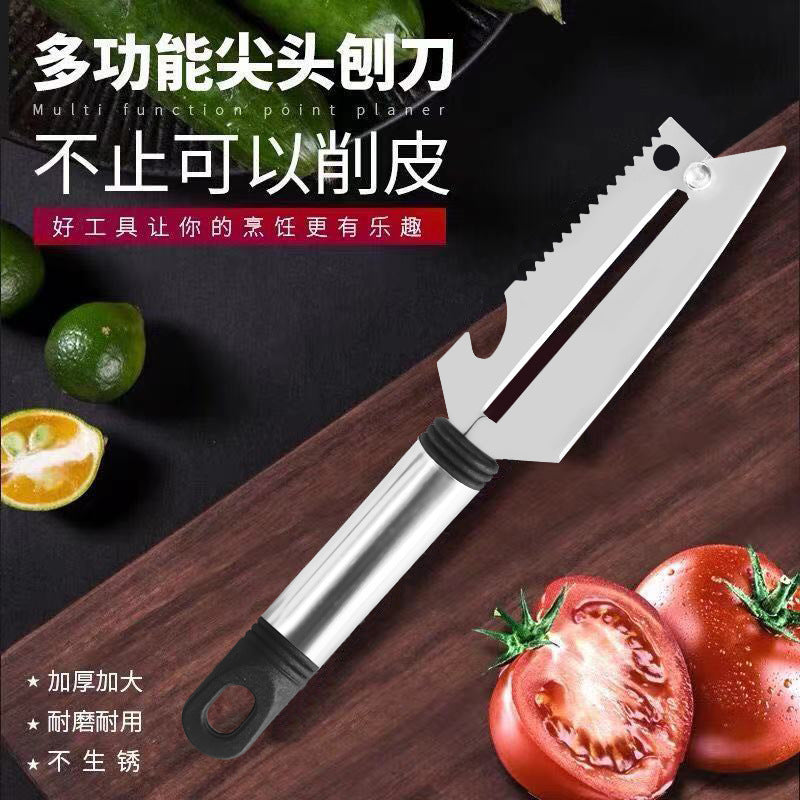 Stainless steel hanging fish scale peeler - kitchen & home use fruit, potato, and vegetable peeler