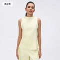 Simple round neck sleeveless tank top women's slim fit vest base layer top comfortable breathable activewear d26020