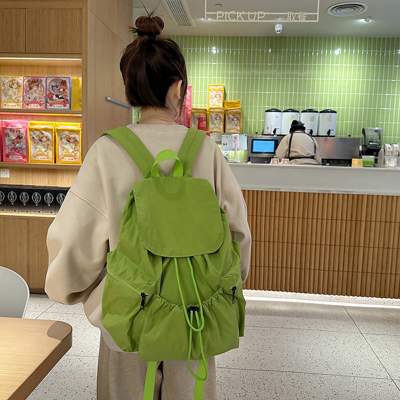 New Korean version trendy large-capacity backpack casual art college student schoolbag fashionable versatile small fresh backpack