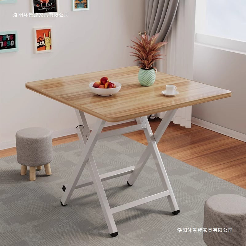 Simple foldable small square dining table for home study rental house dormitory small apartment portable dining table casual