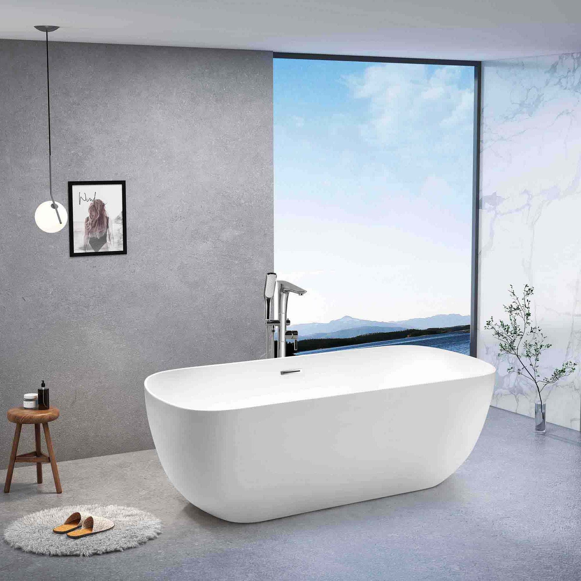 Sannora bathroom size apartment hotel acrylic oval thin edge adult independent bathtub 1.7 meters