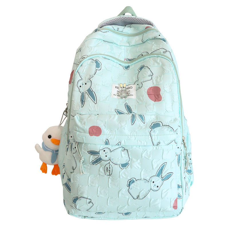 New schoolbag female middle school student girl backpack junior high school student cute cartoon primary school student large capacity backpack