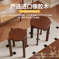 Stackable stool six-in-one solid wood stacking round stool for home spare dining table stacking wooden stool dining stool