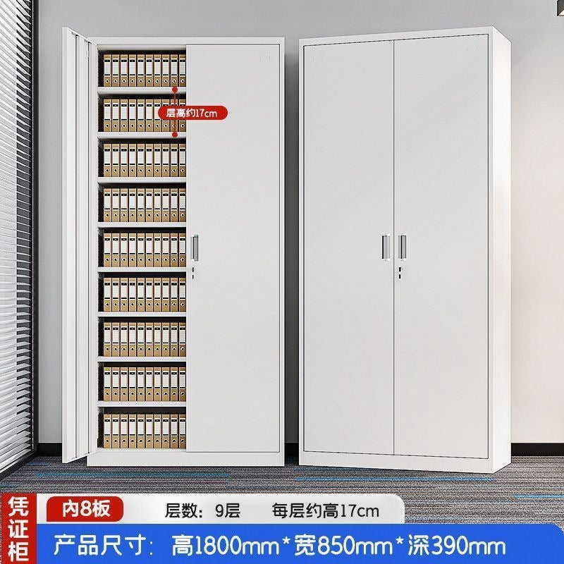 Heavy-duty steel office file cabinet - steel document cabinet for financial records, accounting files, and storage - low profile storage unit