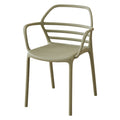 Modern casualthickened plastic cut out dining chair outdoor milk tea shop backrest armrest negotiation chair stackable stool