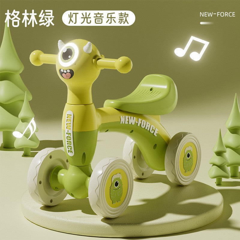 Balance bike for 1 to 3 years old, pedal-free scooter, toy car, indoor and outdoor, boys and girls, toddler scooter, cross-border supply