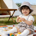 Newborn baby girl summer outfit: pastoral style princess romper - lightweight, two-piece look for outdoor wear