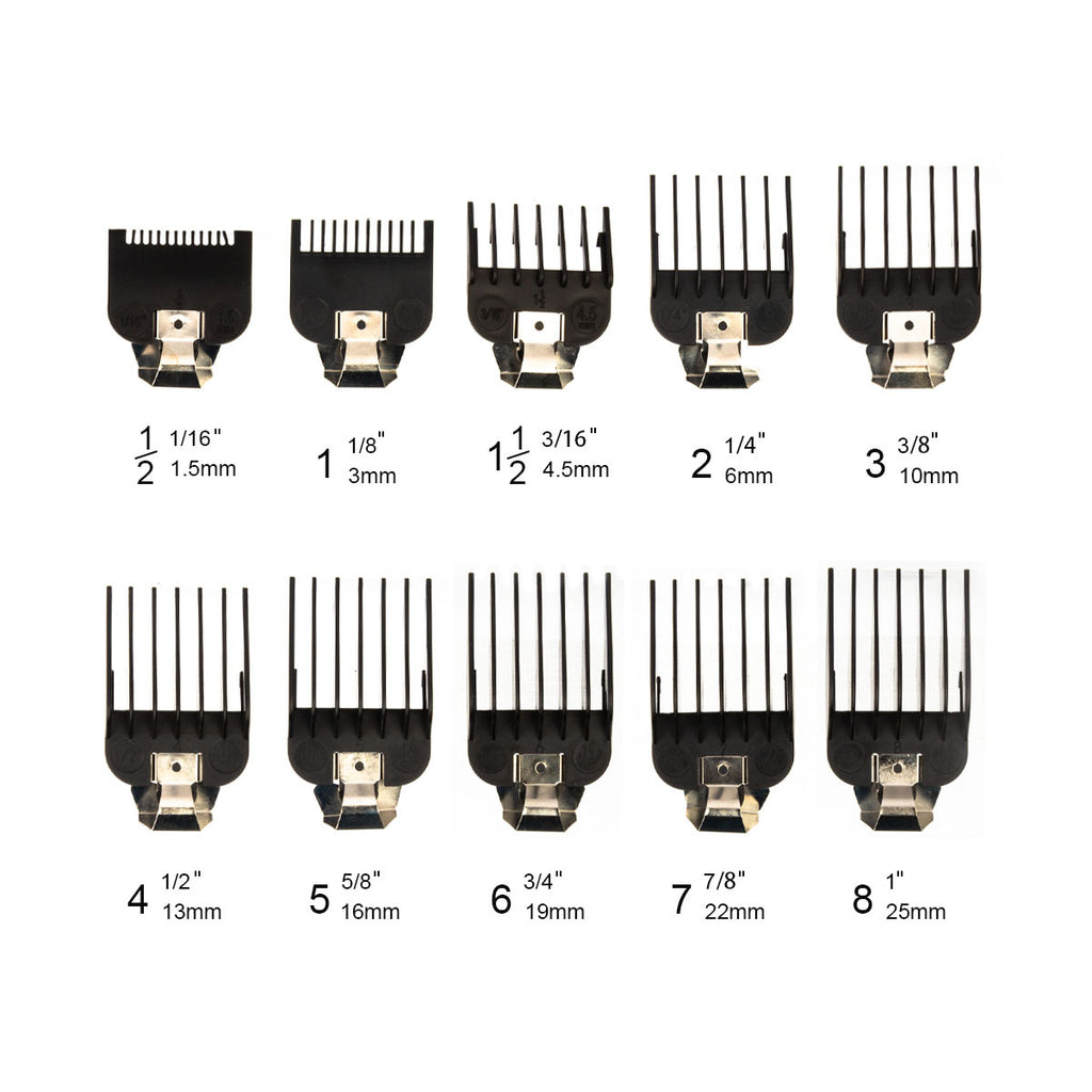 Electric push shears universal color limit comb, electric fader caliper haircut, positioning comb 10-piece set with storage box