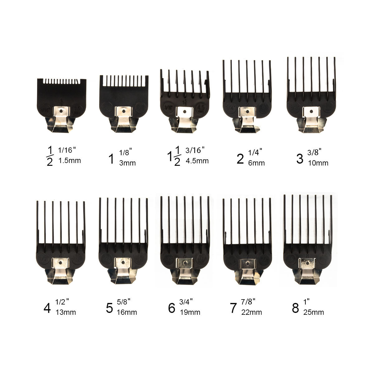 Electric push shears universal color limit comb, electric fader caliper haircut, positioning comb 10-piece set with storage box