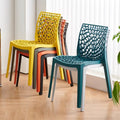 Cut out creative armrest art work chair casual dining chair scandinavian outdoor stackable casual chair waiting chair