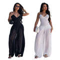 C7738 cross-border    new women's summer sexy mesh camisole jumpsuit