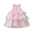 Girls' dress  summer new style chic butterfly embroidery tank dress princess dress
