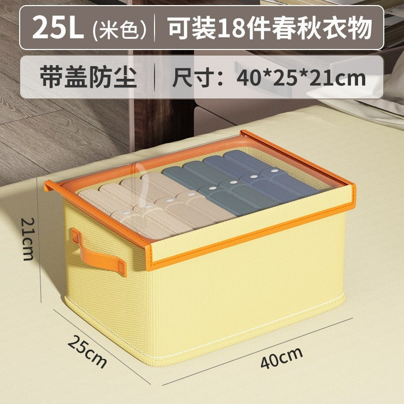 Wardrobe Clothes Pants Storage Box Clothes Layered Storage Artifact Household Folding Organizing Basket Storage Box Organizing Box