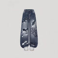 girls' denim jeans: new loose-fit casual straight-leg pants