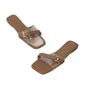 Wholesale women's summer flat sandals: versatile, soft-soled beach slippers with buckle closure - new  styles, plus sizes available