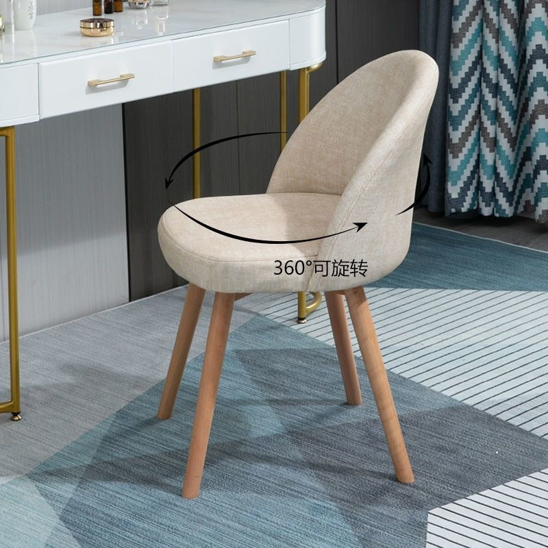 Computer chair for homesolid wood dining chair casualsittingplaid study desk stool girl bedroom makeup chair designer