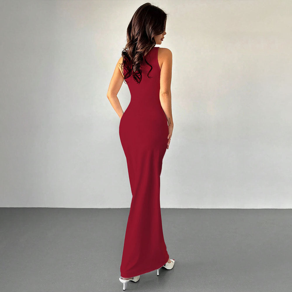 summer  fashion sexy deep v sleeveless backless evening gown fashion dress for women (us/eu)