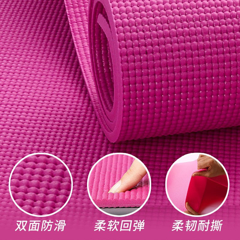exclusive yoga mat printing pvc4mm foreign trade supply sports fitness mat dance mat shock-absorbing silent mat