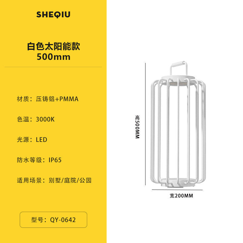 Outdoor waterproof modern solar garden lights artistic cage lights landscape lighting for gardens, villas, and portable use