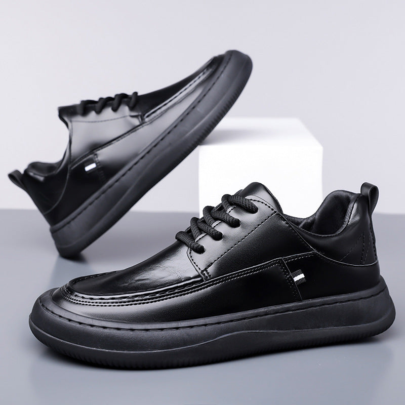 2025 new men's autumn soft-soled lightweight anti-slip casual shoes - versatile, breathable, trendy british style leather shoes for men