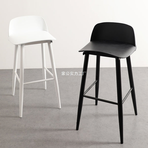 Nordic Creative Bar Chair Front Desk High Stool 60cm Plastic High Chair Modern Simple Designer Bar Stool
