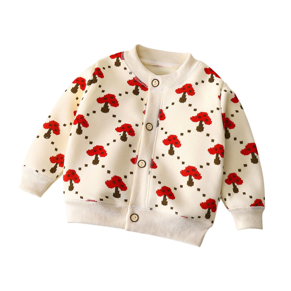 fall/winter new arrivals: versatile knitted cardigan for kids - warm, thickened outerwear sweater for boys and girls
