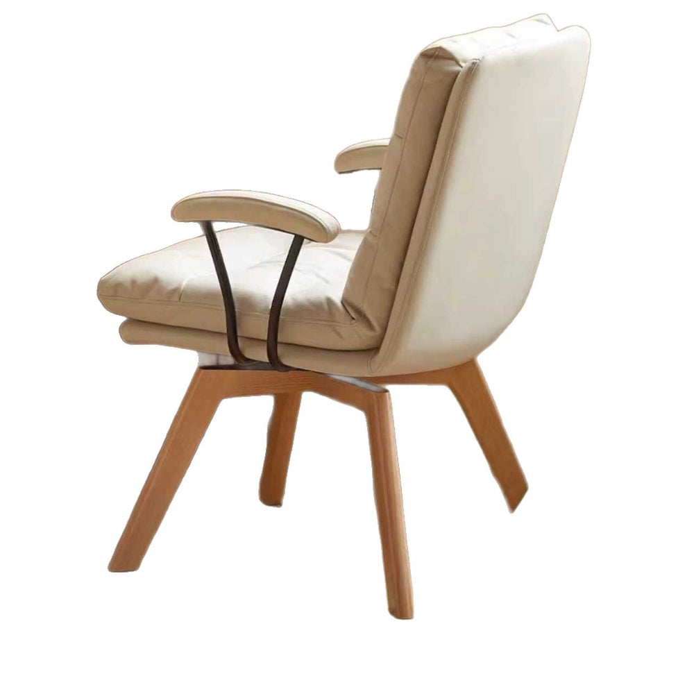 Solid wood computer chair - swivel, backrest, makeup stool, office sofa seat, ergonomic desk chair for women's bedroom