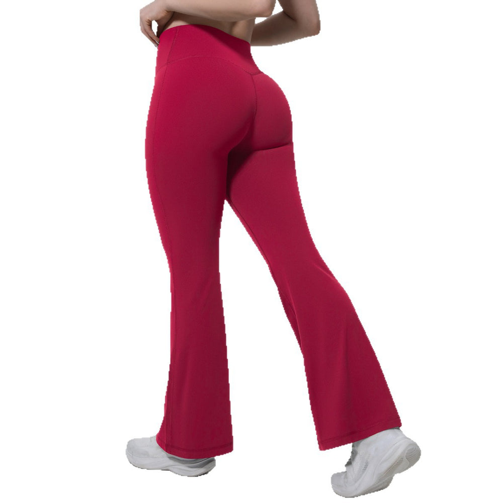 New barely-there high-waisted yoga pants: tummy control, butt lift, wide leg flare leggings for outdoor running, fitness, and sports - women's yoga apparel