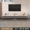【no installation needed】180cm chanel rock slab tv stand with grey cabinet and black airplane legs