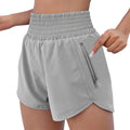 pocket sports shorts women's high waist double layer fitness casual yoga running shorts