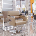 Khaki backrest + (silver electroplated disc) + silver large round pedal