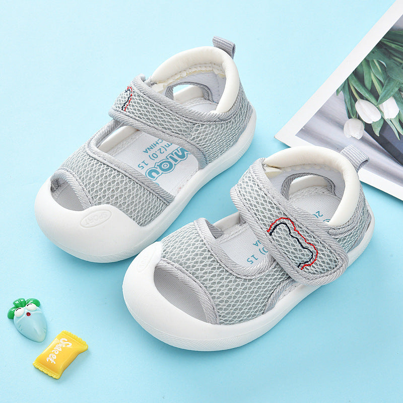 Yidian baby cloth sandals women's summer infant shoes new arrival toddler shoes one year old men's soft bottom