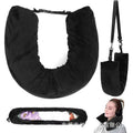Amazon travel neck pillow cover storage bag portable travel bag plush u-shaped pillow clothing inflatable