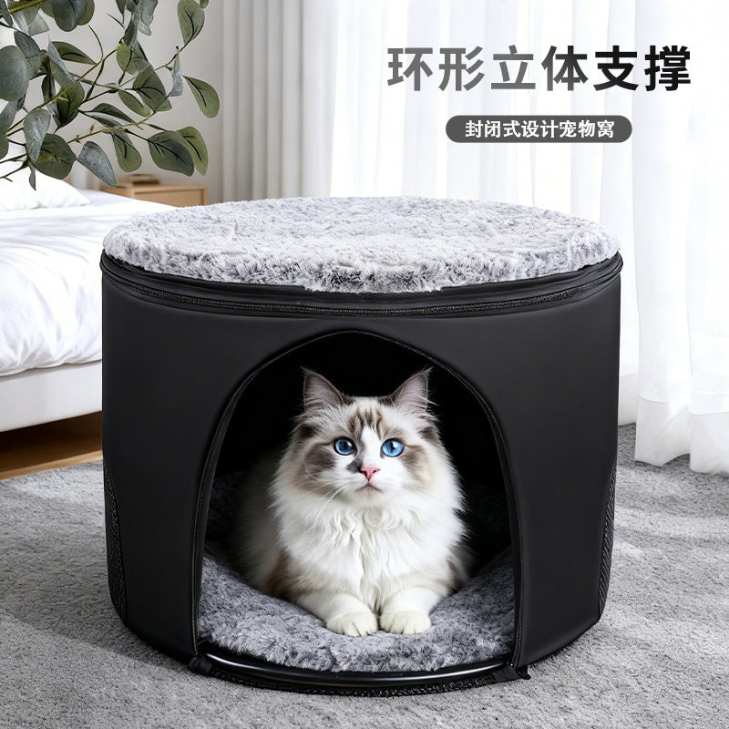 Wholesale new arrival eco-friendly eva cat house: large space, wear-resistant, scratch-proof, round dome house for cats and dogs, outdoor villa style