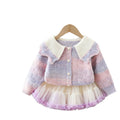 Girls' sweater set -  autumn collection: gradient knit cardigan & cute tutu skirt two-piece outfit