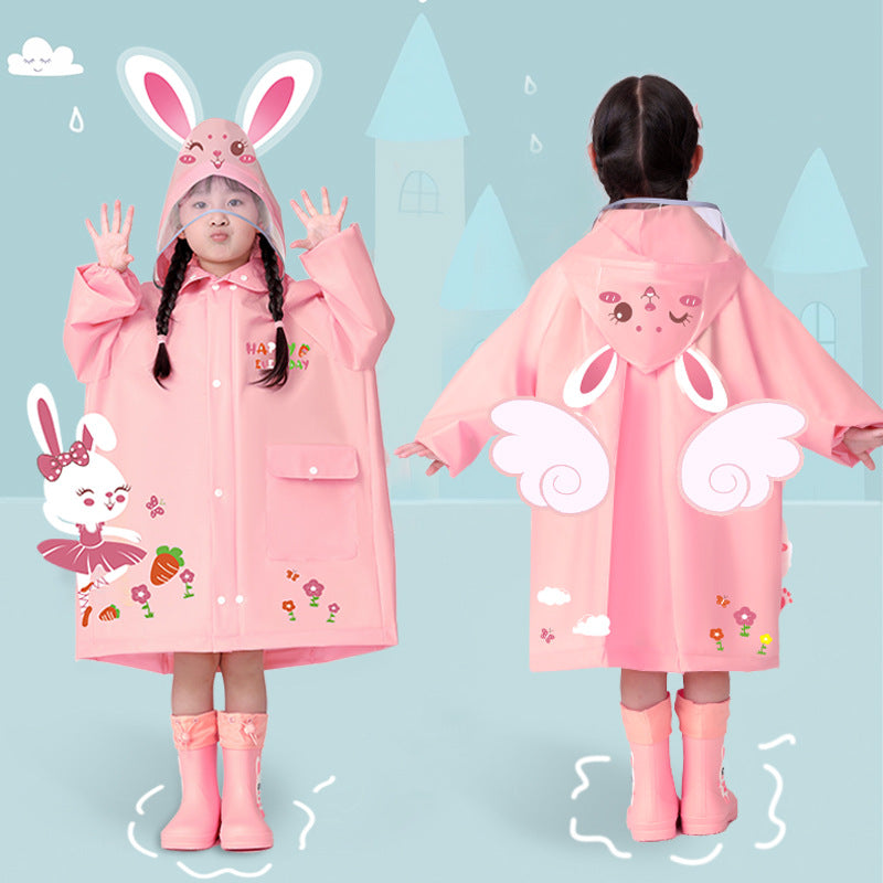 Kids' raincoat - new  design for boys and girls, ages 3-10. perfect for school, with backpack space
