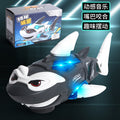 new arrival electric universal mechanical shark crawling kids sound and light artificial fish animal model boy toy