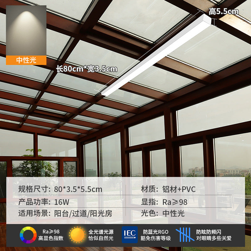 Minimalist aisle light corridor light sun room cloakroom balcony ceiling light minimalistled strip light entrance lamp