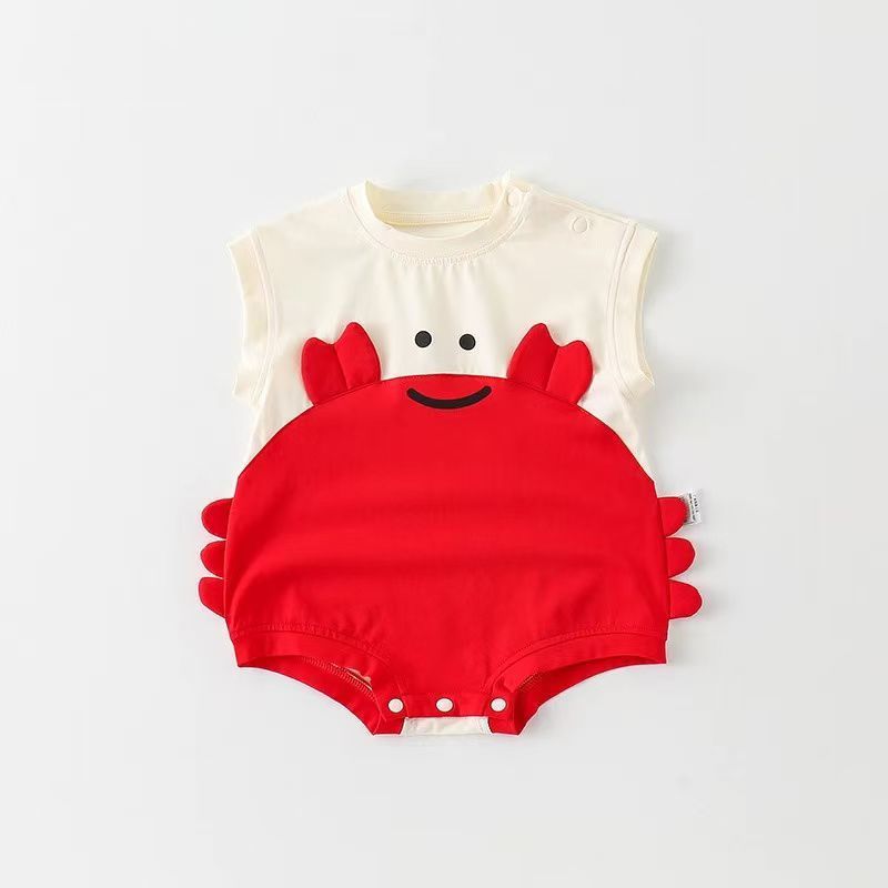 Summer new arrivals: korean style rompers for babies - cute cartoon designs, stylish and trendy for baby boys, breathable and lightweight bodysuits