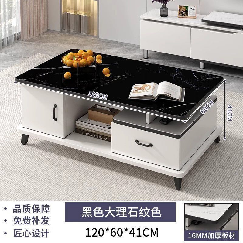 Modern minimalist tv stand for living room, compact home, floor-standing extendable 2025 new style coffee table and tv cabinet combination