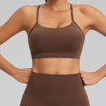Lulu-style shockproof sports bra, lycra high-elasticity breathable yoga tank top, cross-border new arrival, beautiful back design, fitness bra