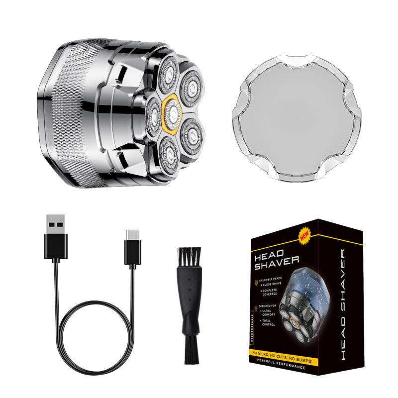 Magnetic rotary head shaver - the ultimate head shaving gadget! hair clipper, full body washable, type-c fast charging