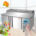 Pizza slotting refrigerator, salad table, cold dishes, fruit display cabinet, side dish refrigerator, operating table, refrigeration and freezing