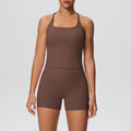 New cloud-feel quick-dry high-waisted butt-lifting shorts activewear set - perfect for yoga, outdoor training, running, and fitness