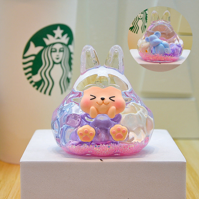 oversized three-dimensional quicksand KIKI shopping mall blind box figure desktop ornament car pendant DIY jewelry accessories