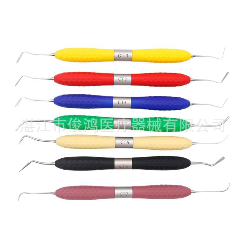 Toothpaste filler, aesthetic repair set, resin knife, plastic dresser, silicone handle, seven styles of knife heads