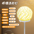 Smart voice-activated night light, usb bedside lamp, sound control light, home/dorm room night light, creative wake-up light
