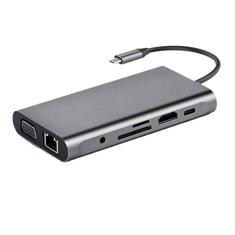 Type-c expansion hub: usb splitter, hdmi, ethernet adapter, 10-in-1 docking station with gigabit ethernet port