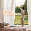 Rainbow candy bean yarn linen curtain kids window screen bedroom cartoon kids daughter room curtain yarn shaoxing keqiao yarn