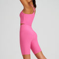 new arrival yoga clothes high waist hip lift tummy control slimming look sling beautiful back running sports intimates bra suit for women